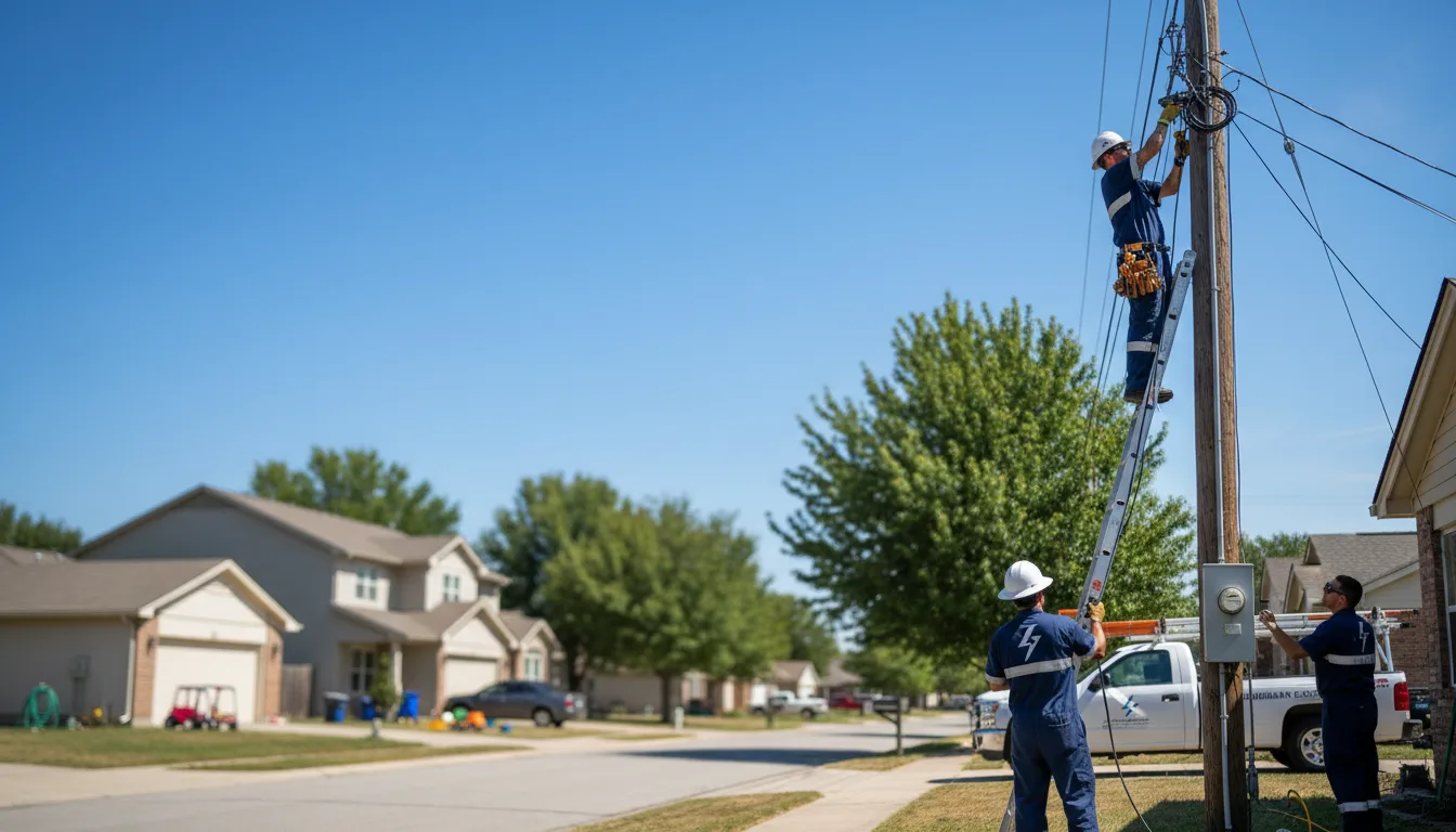 Residential electrician providing installation services in Monument, KS
